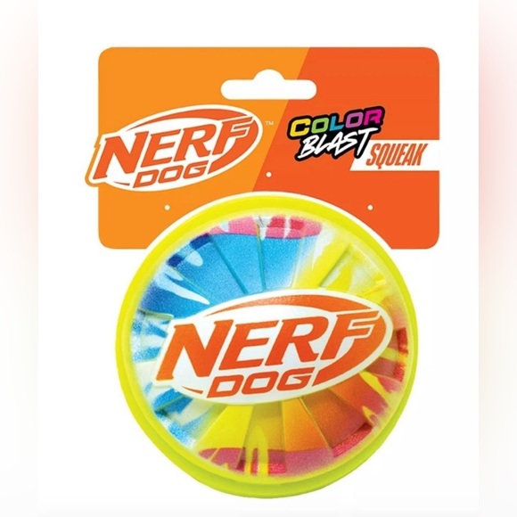 Nerf Color Blast Squeaker Ball Dog Toy - Picture 3 of 4